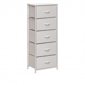 Комод Leset Линкс 5 ящ. (к/з), Каркас Белый, ящики Белые в Кунгуре - kungur.mebel24.online | фото 3