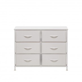 Комод Leset Линкс 6 ящ. (к/з), Каркас Белый, ящики Белые в Кунгуре - kungur.mebel24.online | фото 1