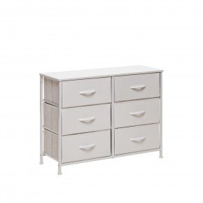 Комод Leset Линкс 6 ящ. (к/з), Каркас Белый, ящики Белые в Кунгуре - kungur.mebel24.online | фото 3