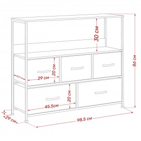 Комод Leset Локи 5 ящиков с полкой в Кунгуре - kungur.mebel24.online | фото 13
