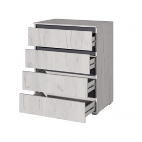 Комод Лиана (Дуб Крафт Белый/Графит) в Кунгуре - kungur.mebel24.online | фото