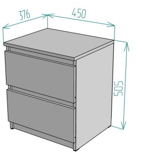 Комод Malta light K127 (тумба прикроватная) в Кунгуре - kungur.mebel24.online | фото 2