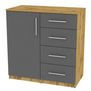 Комод "Калисто (K17)" ручка рейлинг (ДВ-Графит) в Кунгуре - kungur.mebel24.online | фото