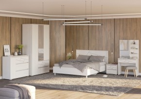 АДЕЛИНА Комод с 1дв и 3-мя ящ (белый рамух) в Кунгуре - kungur.mebel24.online | фото 3