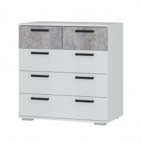 Комод Стандарт-5 NEW (белый/цемент светлый) в Кунгуре - kungur.mebel24.online | фото