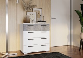 Комод Стандарт-5 NEW (белый/цемент светлый) в Кунгуре - kungur.mebel24.online | фото 3