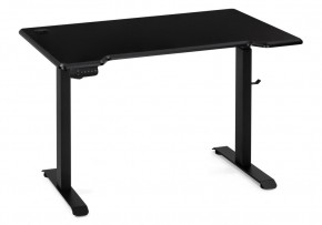 Компьютерный стол Маркос с механизмом подъема 120х75х75 черный /шагрень черная в Кунгуре - kungur.mebel24.online | фото 2