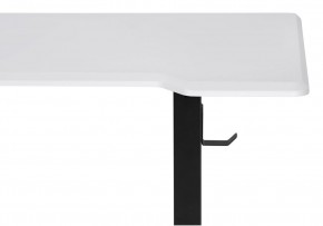 Компьютерный стол Маркос с механизмом подъема 140х80х75 белая шагрень / черный в Кунгуре - kungur.mebel24.online | фото 6