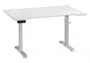 Компьютерный стол Маркос с механизмом подъема 140х80х75 белый / шагрень белая в Кунгуре - kungur.mebel24.online | фото 2