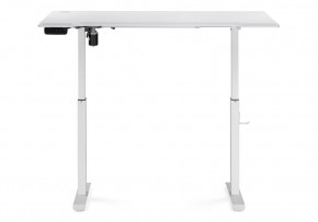 Компьютерный стол Маркос с механизмом подъема 140х80х75 белый / шагрень белая в Кунгуре - kungur.mebel24.online | фото 4