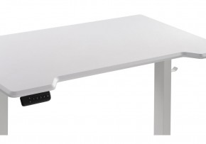 Компьютерный стол Маркос с механизмом подъема 140х80х75 белый / шагрень белая в Кунгуре - kungur.mebel24.online | фото 6