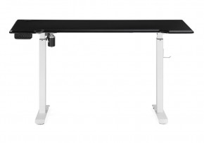 Компьютерный стол Маркос с механизмом подъема 140х80х75 черная шагрень / белый в Кунгуре - kungur.mebel24.online | фото 3