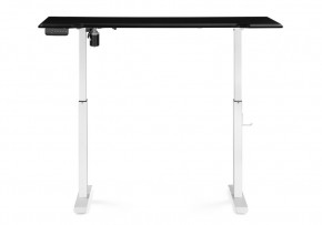 Компьютерный стол Маркос с механизмом подъема 140х80х75 черная шагрень / белый в Кунгуре - kungur.mebel24.online | фото 4