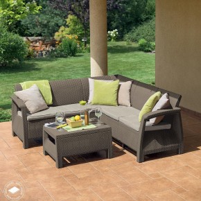 Комплект мебели угловой Корфу Релакс Сет (CORFU II RELAX SET) коричневый в Кунгуре - kungur.mebel24.online | фото 4