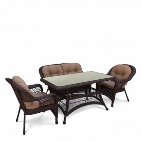 Комплект плетеной мебели T130/LV-520BB-Brown_Beige в Кунгуре - kungur.mebel24.online | фото 1