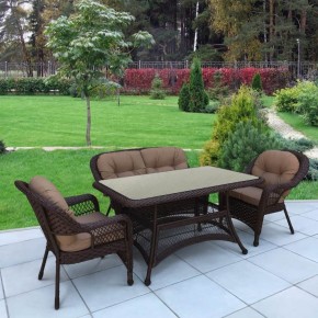 Комплект плетеной мебели T130/LV-520BB-Brown_Beige в Кунгуре - kungur.mebel24.online | фото 2