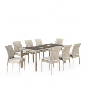 Комплект плетеной мебели T365/Y380C-W85 Latte (8+1) + подушки в Кунгуре - kungur.mebel24.online | фото 1