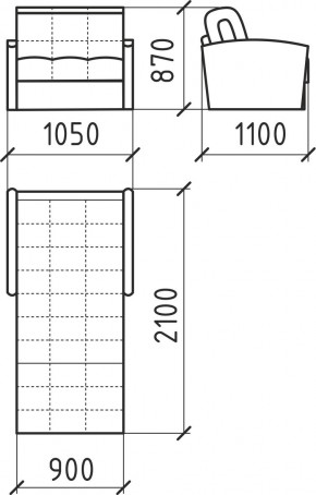 КОРАЛЛ 2 Кресло-кровать КР/КР в Кунгуре - kungur.mebel24.online | фото 3