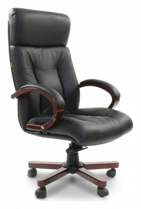 Кресло для руководителя Chairman 421 черный/орех темный, черный в Кунгуре - kungur.mebel24.online | фото 1