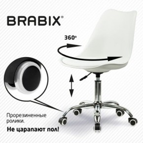 Кресло стул BRABIX "Eames MG-310 CH", хром, пластик белый, экокожа белая, 532923 в Кунгуре - kungur.mebel24.online | фото 7