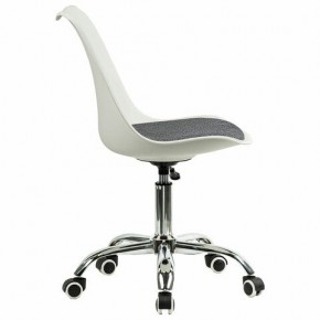 Кресло стул BRABIX "Eames MG-310 CH", хром, пластик белый, ткань серая, 532924 в Кунгуре - kungur.mebel24.online | фото 3