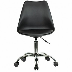 Кресло стул BRABIX "Eames MG-310 CH", хром, пластик черный, экокожа черная, 532925 в Кунгуре - kungur.mebel24.online | фото 1