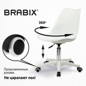 Кресло стул BRABIX "Eames MG-310 PL", пластик белый, экокожа белая, 532926 в Кунгуре - kungur.mebel24.online | фото 5