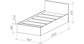 НИЦЦА-13 Кровать 900 с настилом ЛДСП (НЦ.13) в Кунгуре - kungur.mebel24.online | фото 3