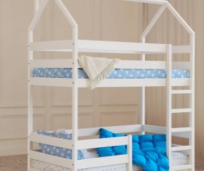 Кровать-домик двухъярусная 80*160 Белый в Кунгуре - kungur.mebel24.online | фото 6