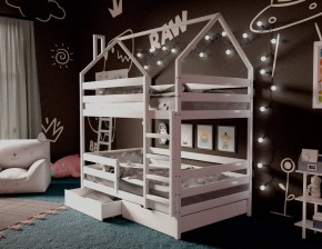 Кровать-домик двухъярусная 80*190 Белый в Кунгуре - kungur.mebel24.online | фото