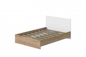 Кровать Эконом 1400 (Дуб крафт золотой/Белый текстурный) в Кунгуре - kungur.mebel24.online | фото