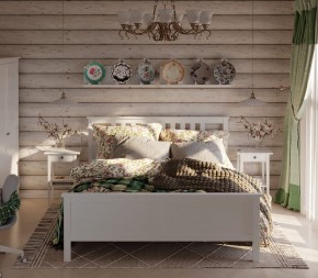 Кровать Кантри двухспальная 180х200, массив сосны, цвет белый в Кунгуре - kungur.mebel24.online | фото 4