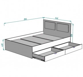 Кровать Ольга L41 (1400) 2 ящика в Кунгуре - kungur.mebel24.online | фото 2