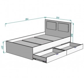 Кровать Ольга L45 (1200) 2 ящика в Кунгуре - kungur.mebel24.online | фото 2