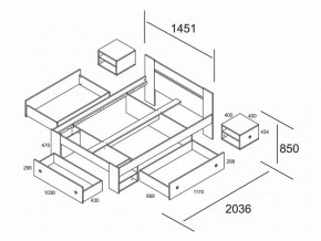 Кровать полутораспальная Стелла 140 СТЛ.132.07М в Кунгуре - kungur.mebel24.online | фото 2