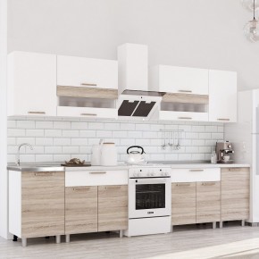 Кухня Айсбери 2.4 м (Белый/Дуб Сонома) в Кунгуре - kungur.mebel24.online | фото