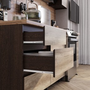 Кухня Энигма 1.6 м (венге/дуб каньон) в Кунгуре - kungur.mebel24.online | фото 2