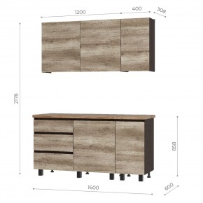 Кухня Энигма 1.6 м (венге/дуб каньон) в Кунгуре - kungur.mebel24.online | фото 5