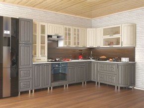 Кухня модульная Луксор серый-кремовый в Кунгуре - kungur.mebel24.online | фото 4