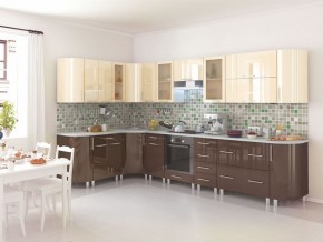 Кухня Танго модульная шоколад-ваниль в Кунгуре - kungur.mebel24.online | фото 1