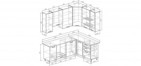 Кухонный гарнитур Антик 2200*1600 h950 (Стол. 38мм) в Кунгуре - kungur.mebel24.online | фото 2