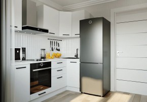 Кухонный гарнитур Белый Глянец 2200*1000 (Стол. 38мм) в Кунгуре - kungur.mebel24.online | фото