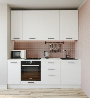 Кухонный гарнитур Белый Глянец 2200 h950 (Стол. 26мм) в Кунгуре - kungur.mebel24.online | фото