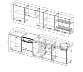 Кухонный гарнитур Бланка 3000 (Стол. 26мм) в Кунгуре - kungur.mebel24.online | фото 2