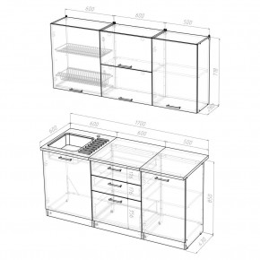 Кухонный гарнитур Лира Экстра 1700 в Кунгуре - kungur.mebel24.online | фото 4