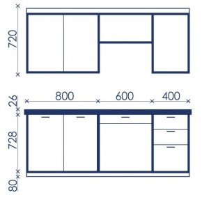 Кухонный гарнитур Ольвия-6 (1.8м) в Кунгуре - kungur.mebel24.online | фото 4