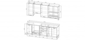 Кухонный гарнитур Санторини 2400 h950 (Стол. 26мм) в Кунгуре - kungur.mebel24.online | фото 2
