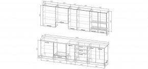 Кухонный гарнитур Санторини 3000 h950 (Стол. 26мм) в Кунгуре - kungur.mebel24.online | фото 2