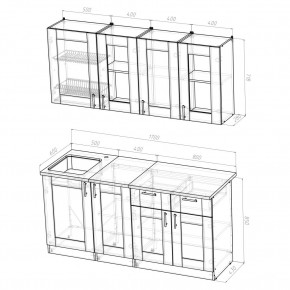 Кухонный гарнитур Симона демо 1700 (Венга/Дуб Сонома) в Кунгуре - kungur.mebel24.online | фото 2
