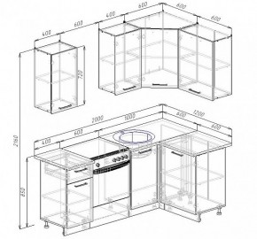 Кухонный гарнитур угловой Бланка 2000х1200 (Стол. 38мм) в Кунгуре - kungur.mebel24.online | фото 2